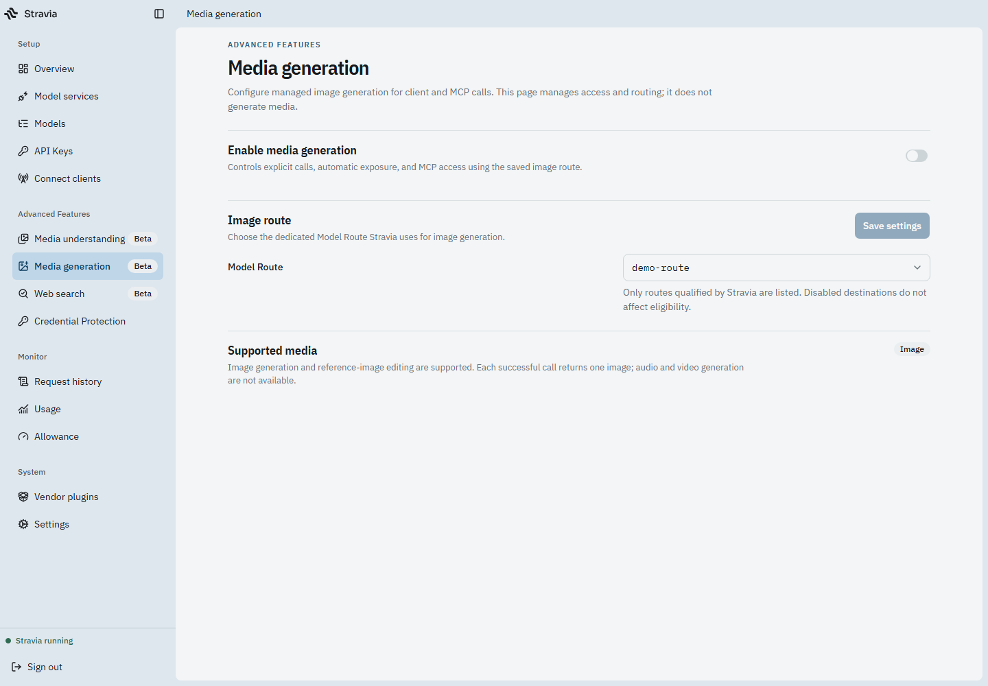 Review the image-generation route and feature state.