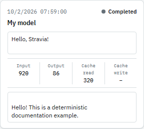 Request history shows the client interaction and its completion status.
