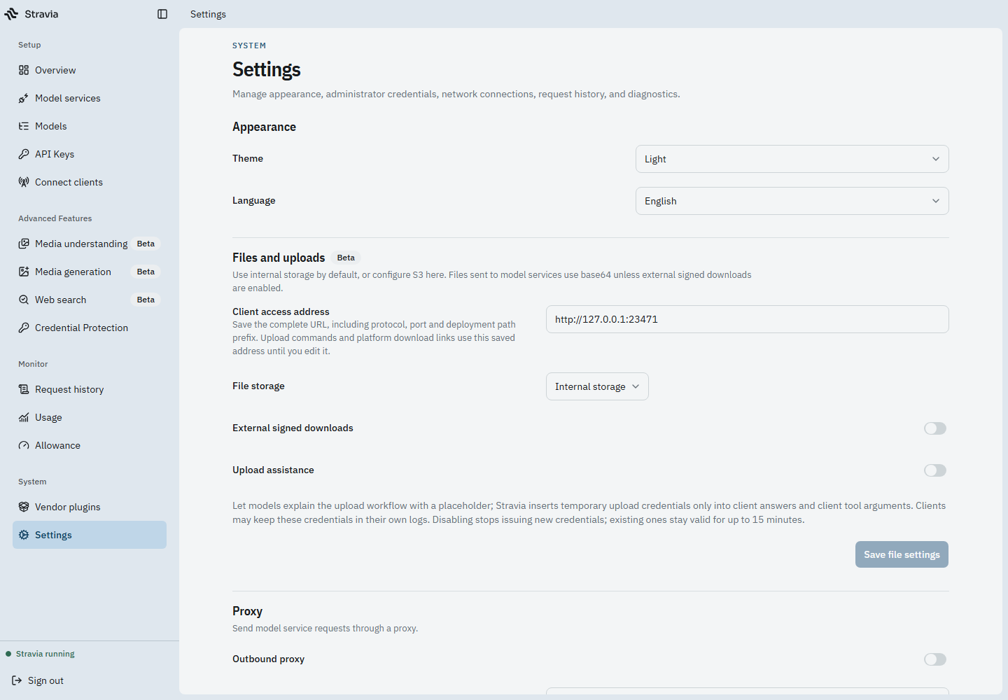 Review artifact storage and related settings.